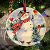 Vintage Style Porcelain Christmas Ornaments Friendly Snowman